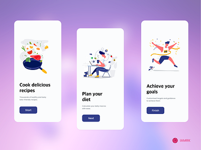 KetoDiet - Onboarding Screens 2020 ui trends branding design diet diet app fitness illustration intro screen minimal onboarding screen rahul kumar rkhd typography