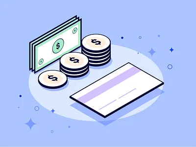 Cash Back Illustration branding cash coin credit card design finance fintech illustration