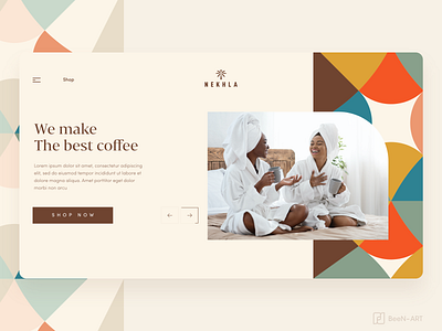 Nekhla coffee website design app branding clean coffee coffee brand design illustration interaction interface landing page logo modern typography ui uidesign ux uxdesign vector web website