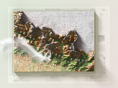 Himalayan range - Tibet - 3D Photoshop Render - 3d 3d map generator china extension generator heightmap himalaya illustration map panel photoshop plugin tibet