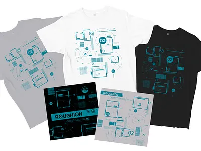 VOL.02 /// Subhustle x Roughion collaboration design everpress guestmix housemusic merch mixcloud music print screenprint teeshirt tshirt vector