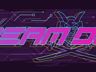 Stream Dojo Twitch Banner adobe illustrator adobe photoshop banner esports samurai social media design sumi e twitch