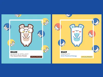 Pillo Character Cards branding branding and identity branding design design logo design