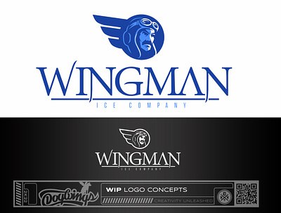 Wingman logo concepts aviator branding chipdavid design dogwings drawing illustration logo vector wingman