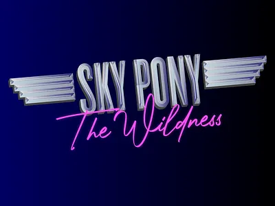 Sky Pony: The Wildness Logotype Design band logo branding design icon logo metallic music musical neon typography vector