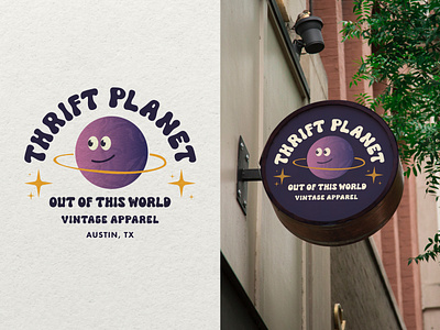 Thrift Planet branding graphic design logo