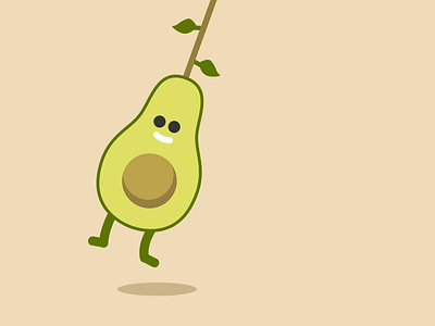 Avocado Series 1/3 adobe adobeaftereffects aftereffects avocado cute swing