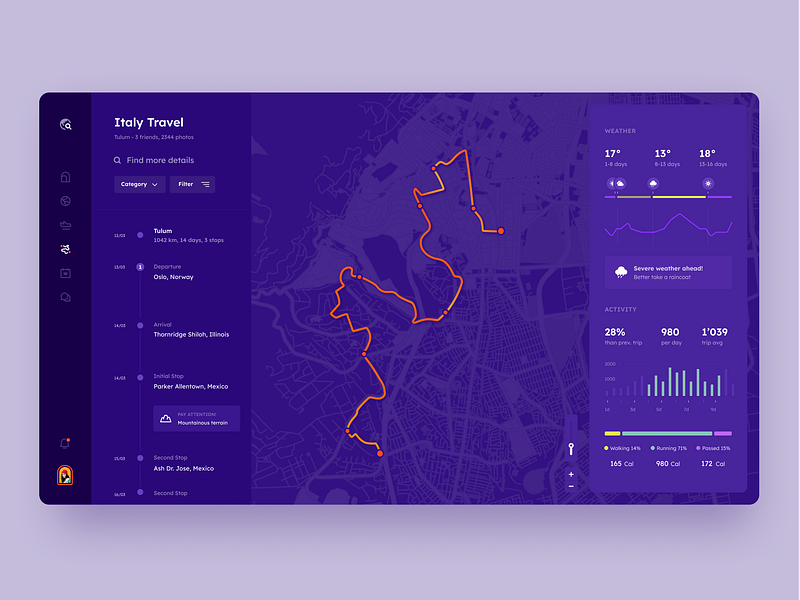 Planning clean dashboard design map minimal pink plan planning simple ui voit xandovoit