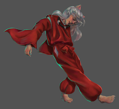 inuyasha illustration poses sketch
