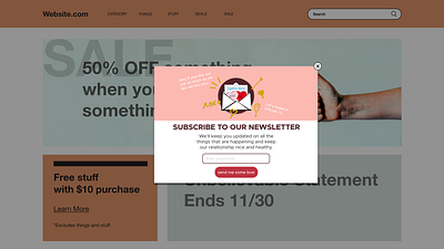 <3 Pop-Up Newsletter Sign-Up daily 016 dailyui dailyui016 dailyuichallenge design illustration ui uiux ux uxui