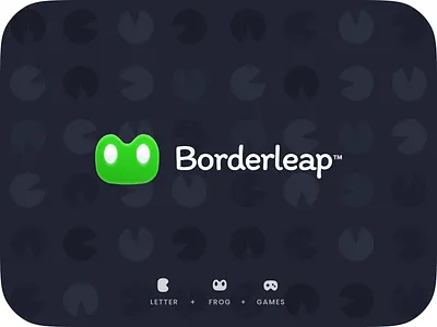 Borderleap Logo borderleap branding branding agency controller frog games gaming icon ios leap logo remote soft3d typography unfold