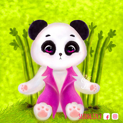 The little Tobi / El pandita Tobi adorable adorable lovely animal animation app arte artwork color concept creative cute art digital digitalart drawing fashion kawaii modern nature photoshop visual design