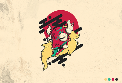 No Gods adobe illustrator demon evil illustration mask tattoo vector