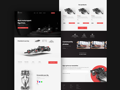 UI Project School - Concept website design 2020 3d 3d design 3d website adobexd car design f1 figurine inspiration landingpage motorsport ui uidesign ux vendor web webdesign website