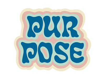 Purpose handlettering lettering pastel purpose retro