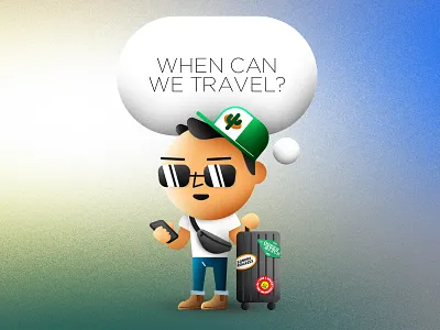 Ready to go character character design doodle illustraion travel vector