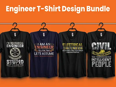 Engineer T-Shirt design bundle app business design ecommerce education elegant engineer engineerbabu engineering engineering logo engineers event identity illustration logo design t shirt type typography ux vector