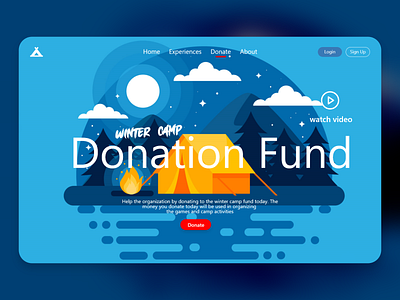 WinterCamp Donation page. adobe xd adobexd design illustration ui ui ux ux