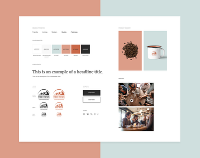 Coffee Shop Style Tile branding coffee coffee shop coffee shop logo color color palette design figma logo minimal modern mood mood board style tile ui ux design uxui