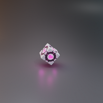 Portal - Companion cube 3d blender companion cube portal