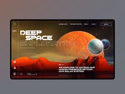 Deep space exploration animation concept deep space exploration future futuristic galaxy game landing lens planet portal rocket space space travel star transition ui ux web web design
