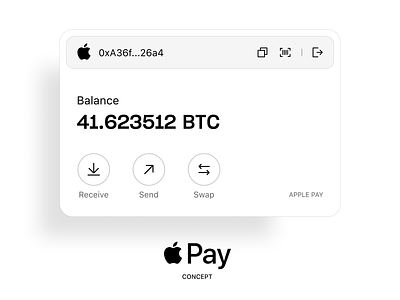 Apple wallet app blockchain clean crypto elegant minimal simple ui ux wallet