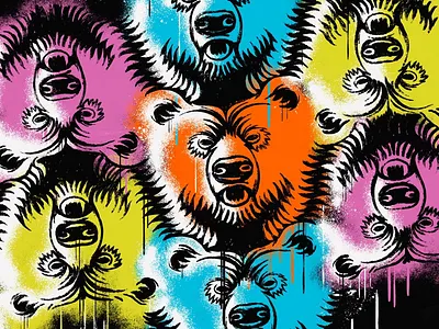 Tessellation Bears adobe bear keith haring tessellation