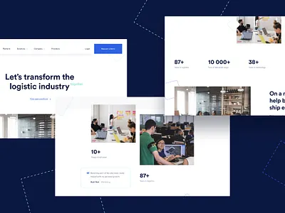Logistics platform website design cargo logistics logistics company logistics platform saas typogaphy ui uiux user experience visual direction webdesign webdesigner webdesigns website website design