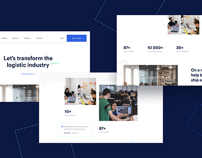 Logistics platform website design cargo logistics logistics company logistics platform saas typogaphy ui uiux user experience visual direction webdesign webdesigner webdesigns website website design