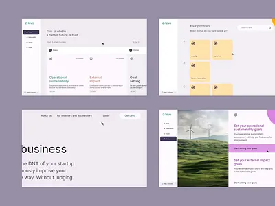 New project / LEVO animation art direction design digital startup ui user experience ux