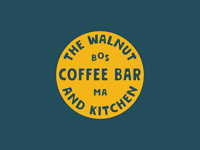 The Walnut Coffee Bar & Kitchen bar branding coffee kitchen logo retro typography walnut