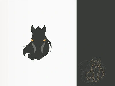 Mustang animal badge branding classy design elegant golden horse icon illustration logo luxurious luxury mark minimal mustang ratio stallion symbol vector