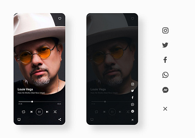 Social Share app black dailyui dailyuichallenge design icons music share sharing social social media socialmedia socialshare ui ux