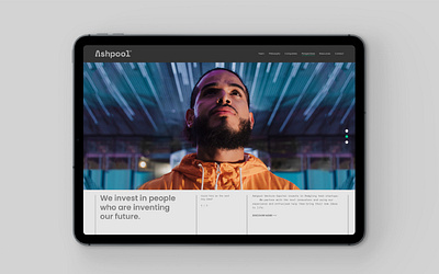 Ashpool Venture Capital — Website branding branding design design graphic design icon layout logo minimal photography type