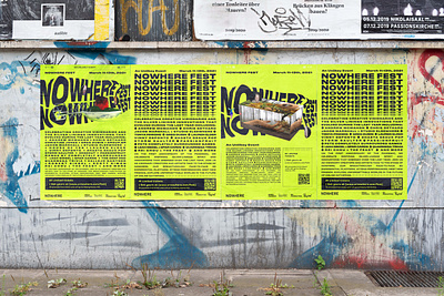 Nowhere Fest Posters agency art direction creative creative direction design graphic design poster design posters print print design type typography