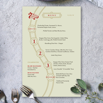 Nomadic Menu Mockup branding menu design nomad restaurant