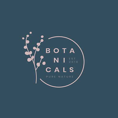 Botanicals Pure Nature Est 2019 by LAB212. Bought-Any-Cals? banners botanical art branding classy logo design icon illustration logo nature logo typography vector website