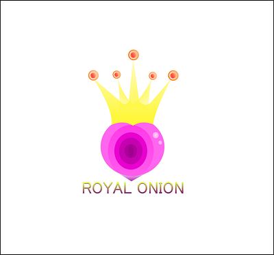 Royal Onion Logo branding gradient color gradient logo logo onion royal text vector art