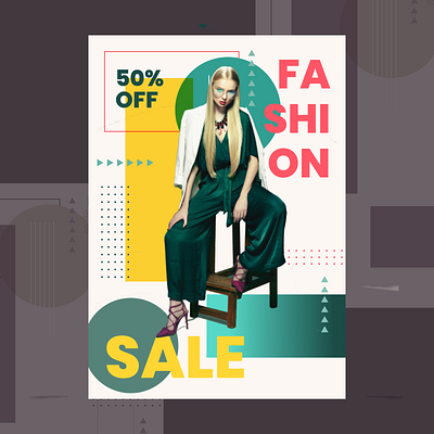 Casual fashion advertising design print sale