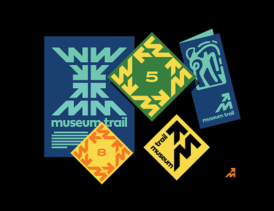 Museum Trail branding branding graphic design jackson logo logo design mississippi museum trail pattern public design