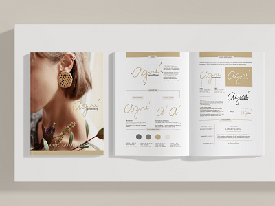 Agne Jewellery Brand Guide/Brochure Design branding brochure design businesscard design logo