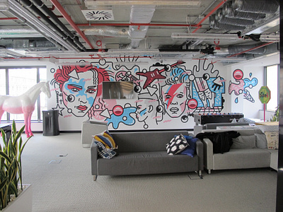 MURAL MTV Music Poland illustration mural music tv broadcast wall illustration wall painting