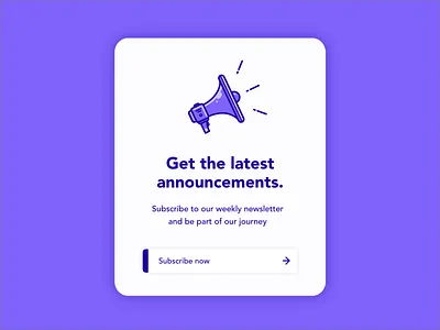 Daily UI #026 • Subscribe 026 dailyui design email illustration megaphone popup subscribe