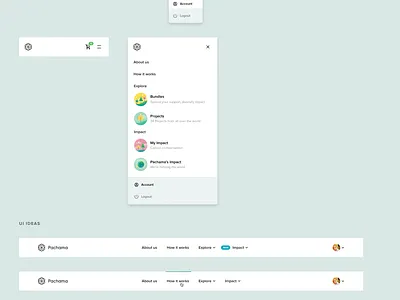 Nav Polish dropdown ecommerce header icon illustration landing nav navbar navigation navigation bar product ui ux web