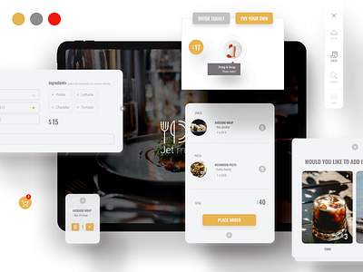 Food Reservation App app design branding mobile ui