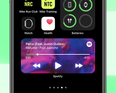 Spotify Widget 1 app apple apple widget branding design icon interface patterns play spotify spotify cover typography ui ux widget