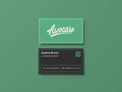 Awocaro - Business Cards for car rental startup branding calligraphy clothing design fashion font free hand lettering identity lettering logo logotype mark packaging script sketches streetwear type typo typography