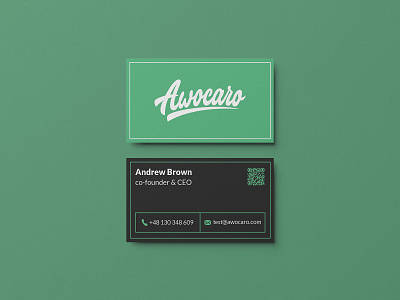 Awocaro - Business Cards for car rental startup branding calligraphy clothing design fashion font free hand lettering identity lettering logo logotype mark packaging script sketches streetwear type typo typography