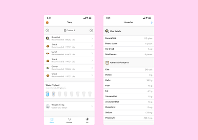 Diet app app app design application bento design diet diet app emoji emojis health health app health care healthy lifestyle healthyfood ui ux