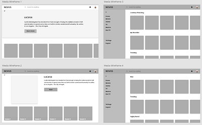 Media Library-Wireframe adobexd ux ux design uxui wireframes wireframing